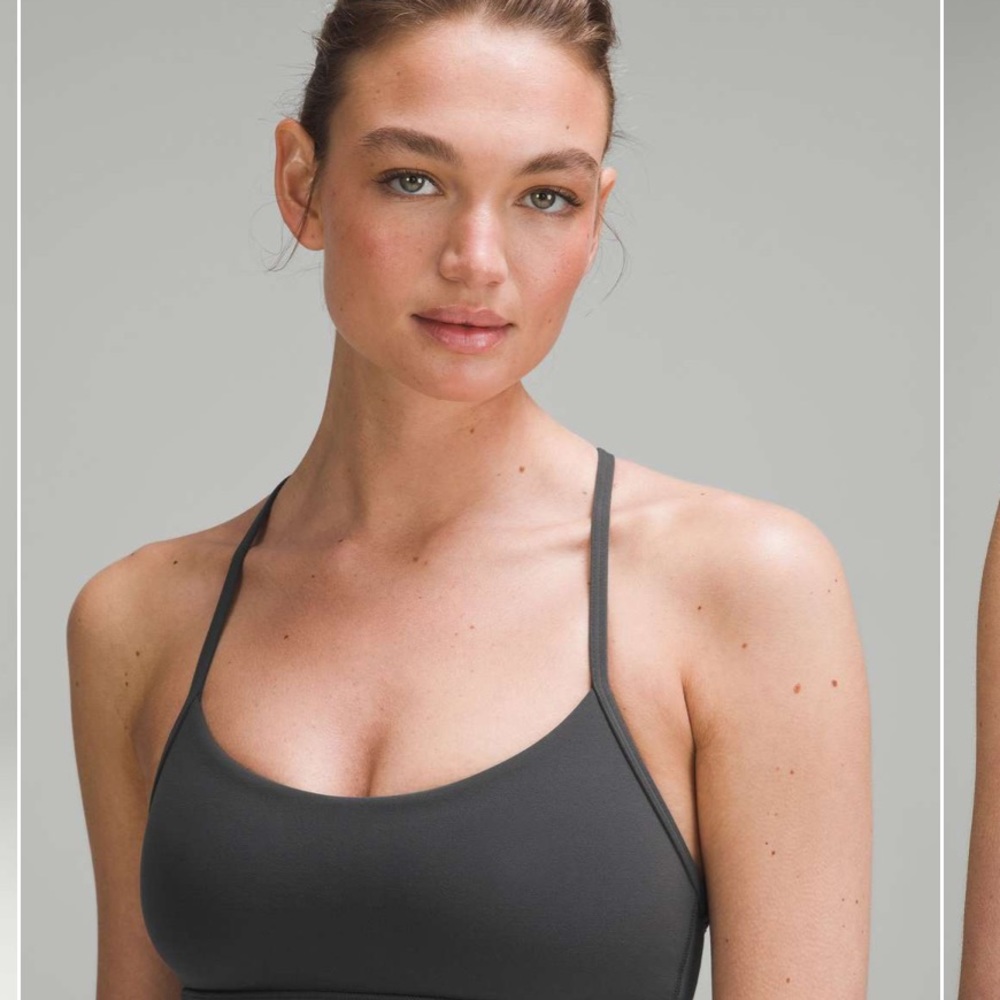 Lululemon Flow Y Bra Nulu, B/C Cup LONG LINE
Size 14 Graphite Grey